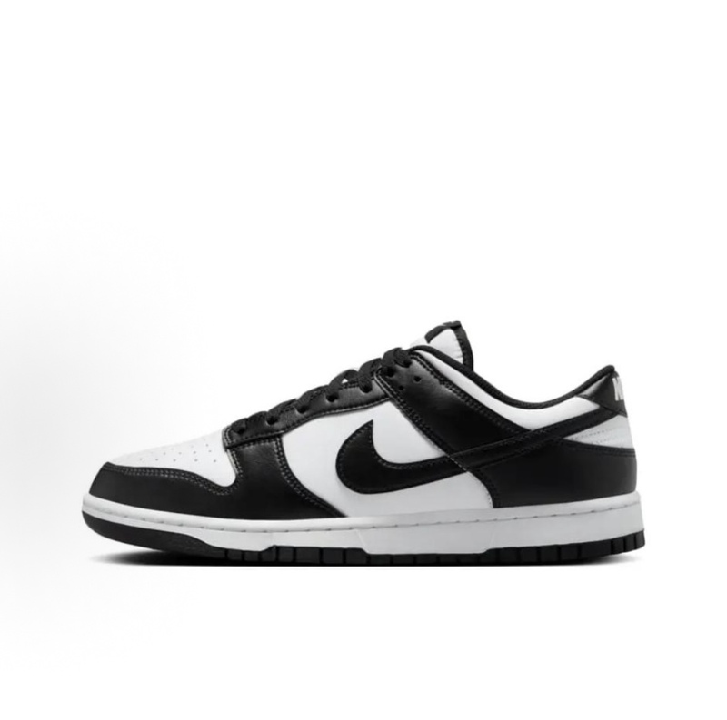 Nike Dunk Synthetic Leather Street-Style Comfortable Thin-Soled Low-Top Sneakers Unisex White and Black