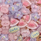 Кролик с аксессуарами, кремовый чехол для телефона, детский набор материалов, заколка для волос ручной работы, «сделай сам»