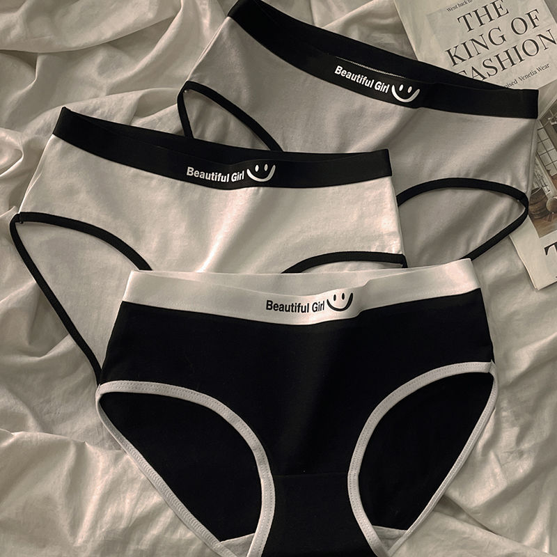 Pure Cotton Underwear for Women 2026 New Style Ladies Girls Antibacterial Full Cotton Crotch Black White Triangle Briefs Pure Cotton Underwear for Women 2026 New Style Ladies Girls Antibacterial Full Cotton Crotch Black White Triangle Briefs