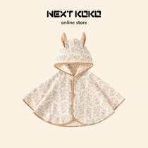 British Next KoKo baby cloak outdoor cape beanie baby autumn and winter outer shawl windproof jacket