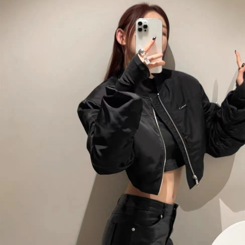 Autumn Korean Style Design Niche Street Casual Short Baseball Jacket Women's Flight Jacket Makes You Look Slimmer and Taller Autumn Korean Style Design Niche Street Casual Short Baseball Jacket Women's Flight Jacket Makes You Look Slimmer and Taller
