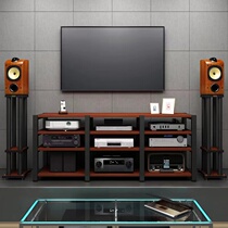 Steel-wood audio rack 1 2-meter multi-layer two-camera TV cabinet audio-visual equipment cabinet audio equipment cabinet power amplifier rack