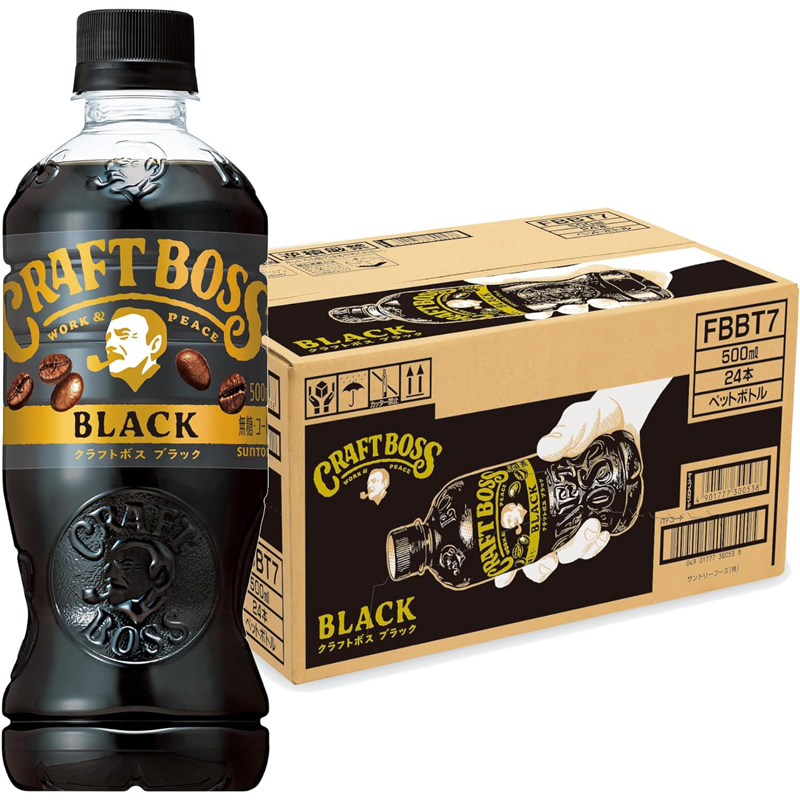 Japanese Imported Suntory Ready-To-Drink Coffee Liquid Craft Boss American Iced Black Whole Box Bottled