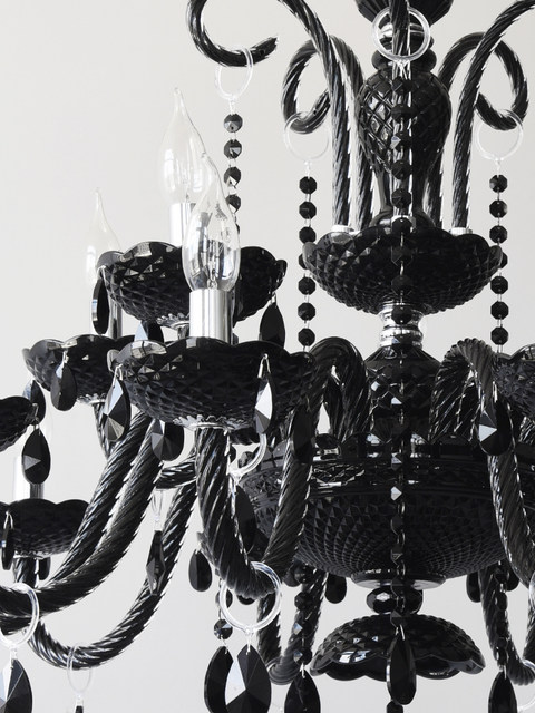 French-Style Vintage Chandelier, Living Room Crystal Lamp, Black High-End American-Style Candle Lamp, Light Luxury, Romantic and Elegant Bedroom Lamp