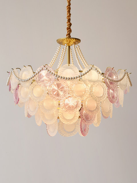 Bedroom Room Chandelier Modern Simple Donut Pearl Crystal Chandelier Creative Light Luxury Living Room Lamp Zhongshan Lighting Fixtures