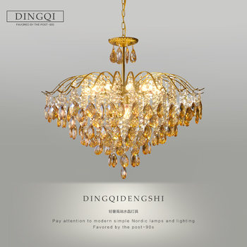 Living Room Crystal Chandelier, Dining Room Post-Modern Minimalist Light Luxury High-End Simple Hall Bedroom 2025 New Lighting Fixtures