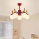 Full-Spectrum Eye-Protecting Children's Room Chandelier Memphis Vintage Mid-Century Nordic Master Bedroom Study Macaron Lamp