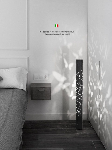 Butterfly Projection Floor Lamp Designer Light Luxury Bedroom Bedside Nordic Atmosphere Lamp Living Room Sofa Standing Corner Lamp