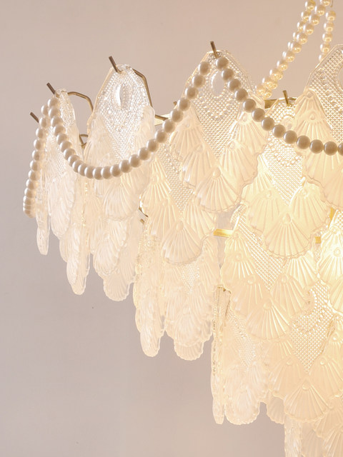 French-Style Light Luxury Living Room Chandelier, Trendy Cream Style, Simple Modern Household Crystal Main Bedroom Dining Room Led Lighting Fixtures