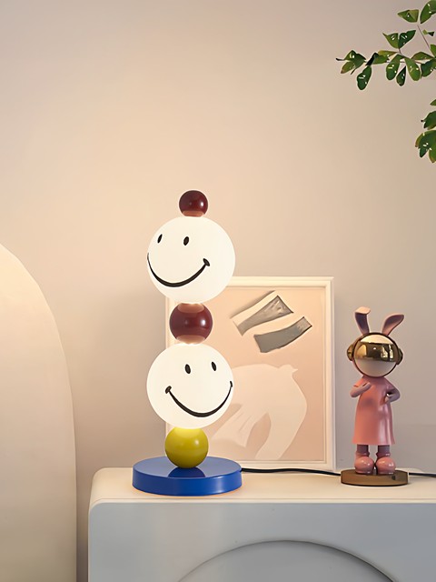 Creative Smiley Face Dopamine Floor Lamp Colorful Cute Decoration Living Room Bedroom Modern Artistic Atmosphere Standing Lamp