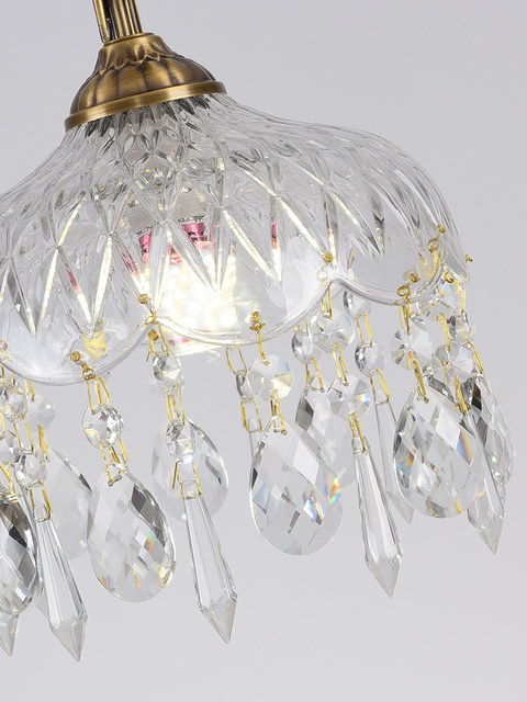 American-Style All-Copper Chandelier, Retro Art Flower, French Creative Personality, Entrance Hallway Light, Bedside Restaurant Bar Light