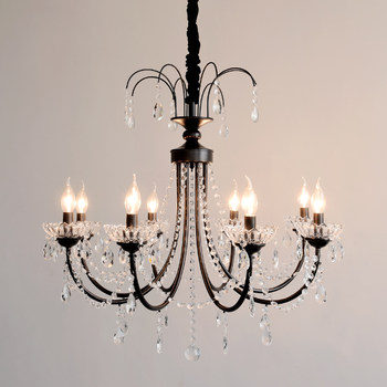 Light French-Style Crystal Chandelier, Living Room Lamp with an American Retro High-End Feel, Romantic Dining Room 2025 New Model Bedroom Lighting