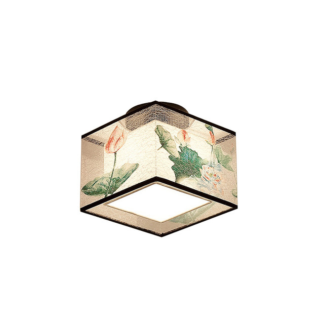 New Chinese-Style Lotus Ceiling Light for Hallway, Entrance, Balcony, Simple Retro Bedroom, Living Room, Guangdong Zhongshan Lighting Fixtures