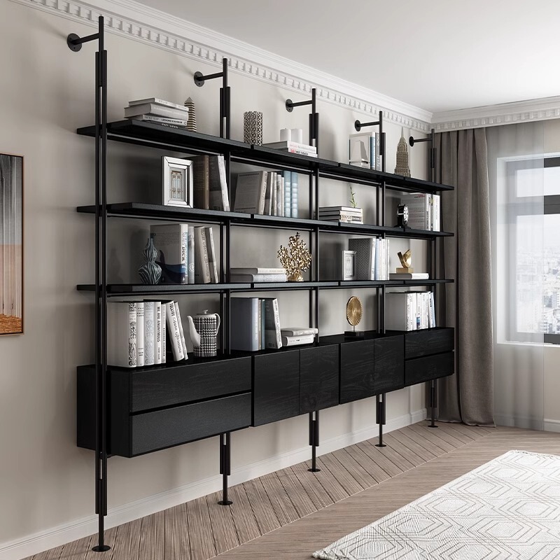 Wabi-Sabi Style Multi-Layer Bookshelf Wall-Mounted Living Room Bedroom Wall-Mounted Bookcase Retro Floor-Standing Storage Rack Display Cabinet Wabi-Sabi Style Multi-Layer Bookshelf Wall-Mounted Living Room Bedroom Wall-Mounted Bookcase Retro Floor-Standing Storage Rack Display Cabinet