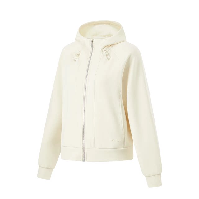 Li Ning 2024 new product Li Ning fitness series women's loose casual trendy cardigan hooded sweatshirt AWDU148