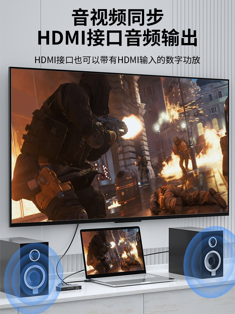 HDMI 2.1 Splitter 1 Input 2 Output 1-In-2-Out 4K High-Definition Video Splitter 8K Ps5/4K 120Hz Monitor Tv Laptop 1-to-2 Split Screen Splitter