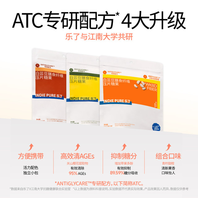 4.0 upgraded version! LeLiao White Kidney Bean Pressed Candy Dietary Fiber Chewable Tablets Block Starch Carbohydrates and Cut Out Sugar