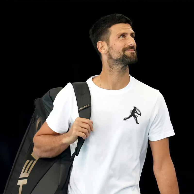 2026 New Djokovic-Style Tennis Clothing for Men, Quick-Drying Sports Training T-Shirt Set, Summer Tennis Shirt