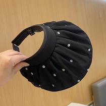 Japanese style small floral big brim empty top shell hat for women summer travel sun protection anti-UV sun hat headband sun hat