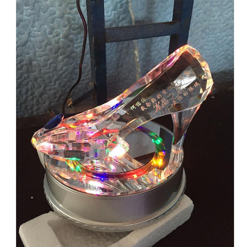 Cinderella's Crystal Shoe Ornaments, Princess Transparent Glass Shoes, Birthday Gifts for Girlfriends, Wedding Crafts
