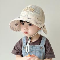 Baby hats spring and summer baby sun hats childrens sun protection hats large brim sun mesh hats boys and girls sun protection hats