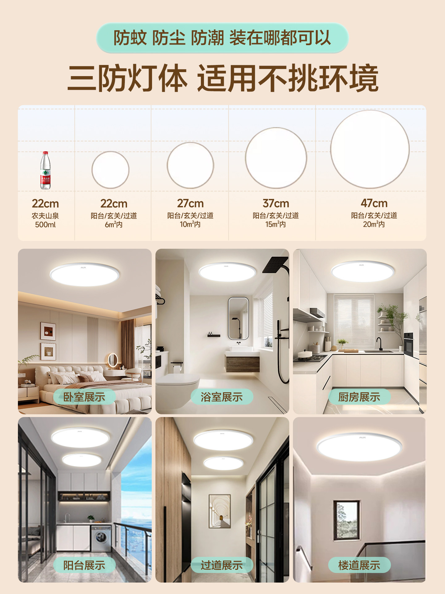Balcony Light Led Ceiling Light Modern Minimalist Bedroom Light Ultra-Thin Master Bedroom Kitchen 2025 New Model Three-Proof Main Lighting Fixture