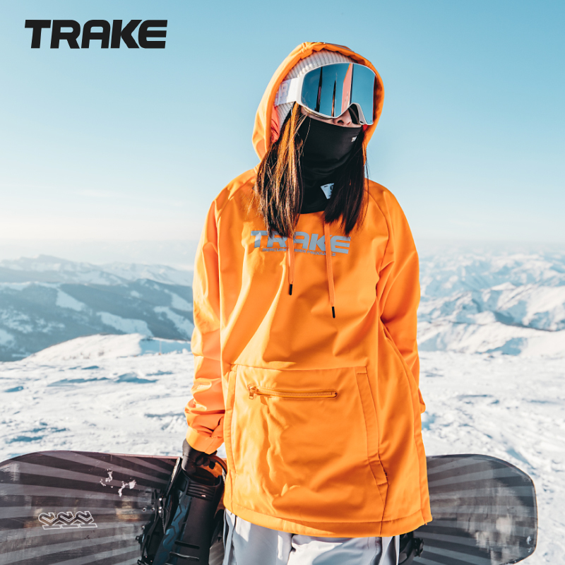 Trake Ski Sweatshirt for Women 2024 New Waterproof Snowboard and Ski Professional Men's Warm National Trend Snow Jacket Top