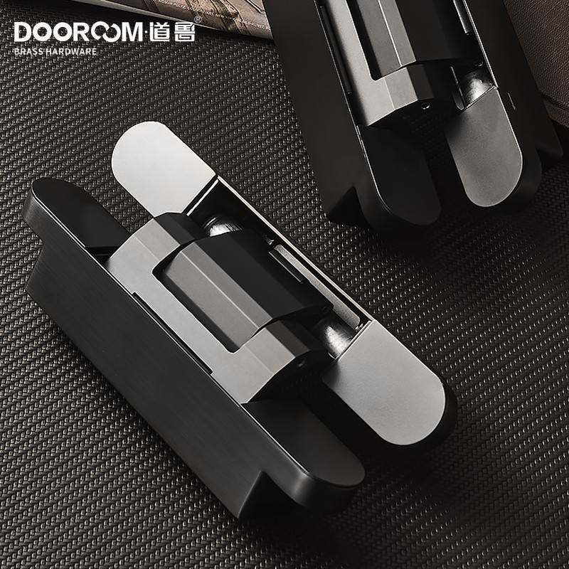 Dau invisible door hinge hydraulic buffer concealed door invisible door hinge outside open automatic door closing rebound behind closed doors-Taobao