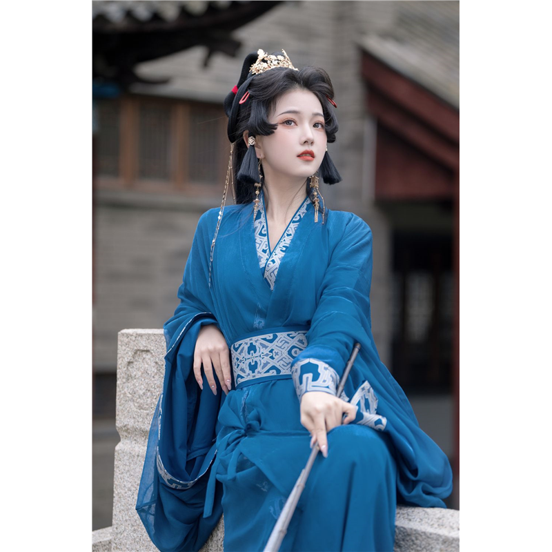 Mi Huaによるオリジナル漢服：戦国時代のローブを復元 - 裾が長くまっすぐなローブ - 日常着として大量在庫あり