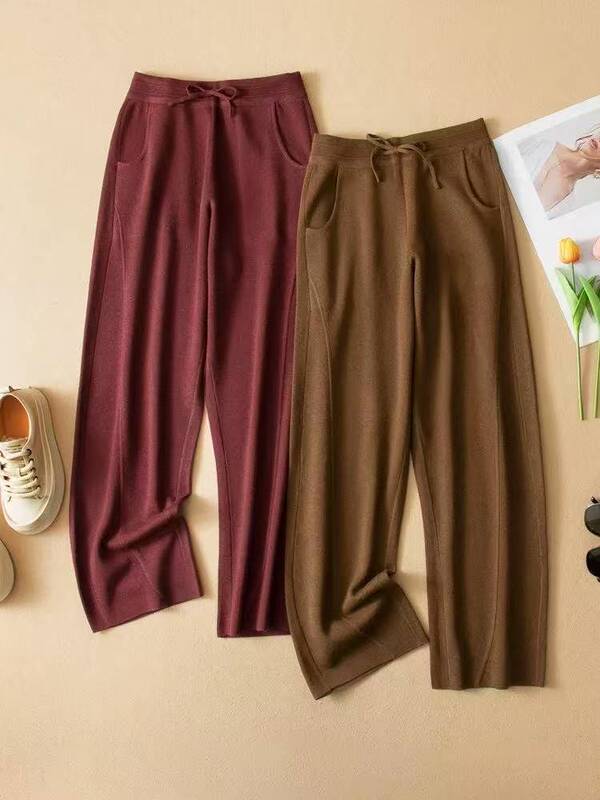 Original World Trade Product! Thickened Four-Needle Fine-Spun Wool Pants A4