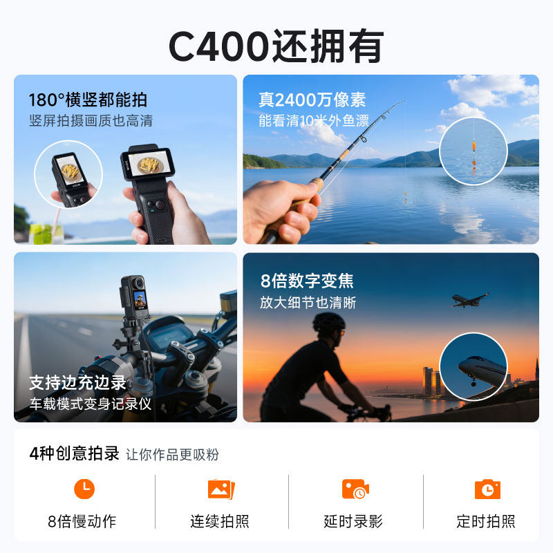 [New Product Launch]Sjcam Speedy Fox C400 Sports Thumb Camera Pocket Video Recorder Vlog