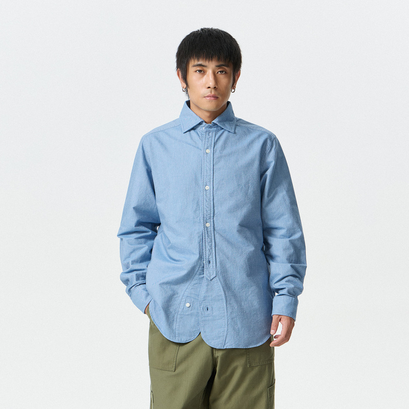 Nigel Cabourn British Officers Shirt Japanese-Made Vintage Loose Oxford Shirt 26Aw