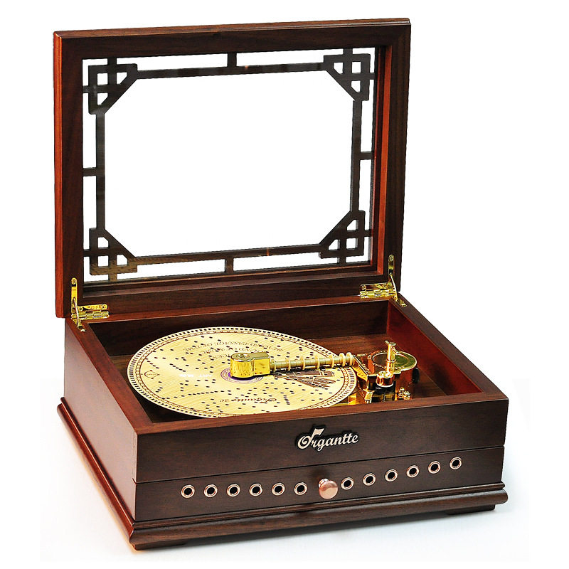 20 Soundtrack Disc Hupeach Wood Quality Singing Disc Style Music Box Record Octaonic Box Birthday Gift Wooden Handiwork-Taobao