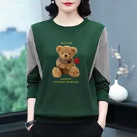 Зеленая хлопковая толстовка, с медвежатами