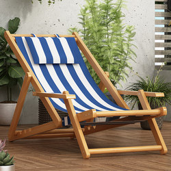 Recliner Outdoor Folding Beach Chair Canvas Home Balcony Courtyard Sunbathing Lunch Break Camping Picnic Egg Roll Table and Chairs