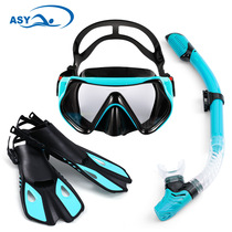 Outdoor sports equipment professional free swimming fins diving goggles snorkel three-piece set snorkeling three-treasure set