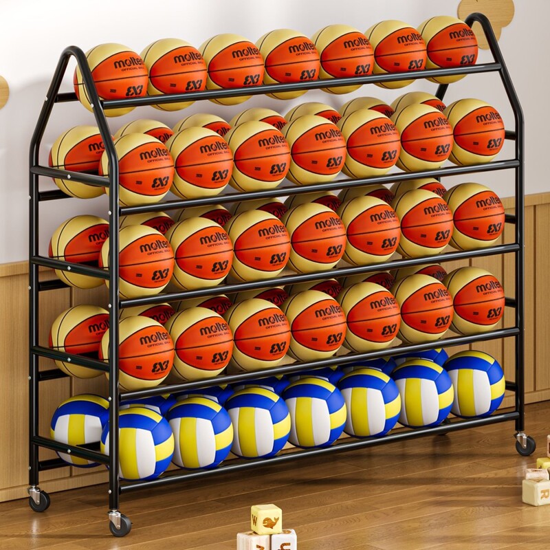Basketball Storage Rack School Kindergarten Basketball Rack Volleyball Football Stadium Movable Cart Ball Storage Rack Basketball Storage Rack School Kindergarten Basketball Rack Volleyball Football Stadium Movable Cart Ball Storage Rack