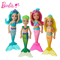 Barbie Doll Rainbow Mermaid Little Kelly GJJ85 Girl Princess House Childrens Pocket Toys