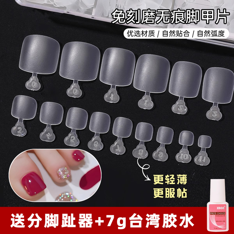 Toenail Manicure Patches, Ultra-Thin, Traceless, Frosted Nails, Wearable, Removable Nail Patches, Adhesive