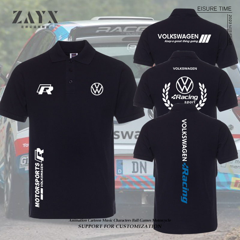 Volkswagen Team Motorsports Racing Suit Car Fans Short-Sleeved Polo Shirt Men and Women Pure Cotton Casual T-Shirt Clothes Volkswagen Team Motorsports Racing Suit Car Fans Short-Sleeved Polo Shirt Men and Women Pure Cotton Casual T-Shirt Clothes