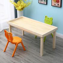Educational solid wood sand table multi-functional childrens game table play sand table space toy table large table building block table