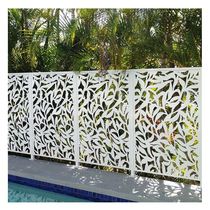 European laser cutting fence guardrail unit wrought iron decorative fence metal hollow fence factory see-through wall