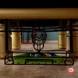 Автоматический бильярд с рельсами, китайский стиль