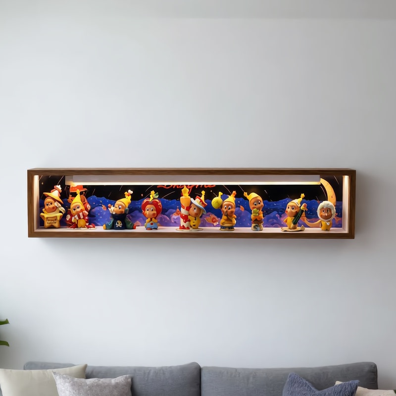 Acrylic Dust-Proof Storage Box Display Rack Wall-Mounted No-Drill Star Figure Blind Box Ornament Wall Display Cabinet