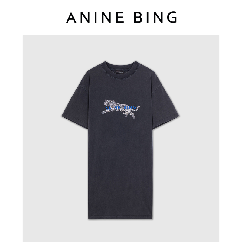Anine Bing Beth Mini Dress Women's Washed Black Boxy T-Shirt Dress 26 Summer Dress Anine Bing Beth Mini Dress Women's Washed Black Boxy T-Shirt Dress 26 Summer Dress