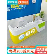 Guizhou training institution childrens paradise kindergarten reception desk painted childrens fun early education center bar table