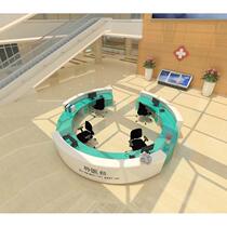 Shandong round paint front desk hospital hall guidance desk guidance triage desk nurse station work bar cashier
