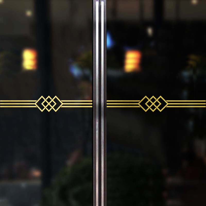 Minimalist Glass Door Sticker, Anti-Collision Strip, Decorative Strip for Home Kitchen, Balcony, Bathroom, Sliding Door, Hollow Design