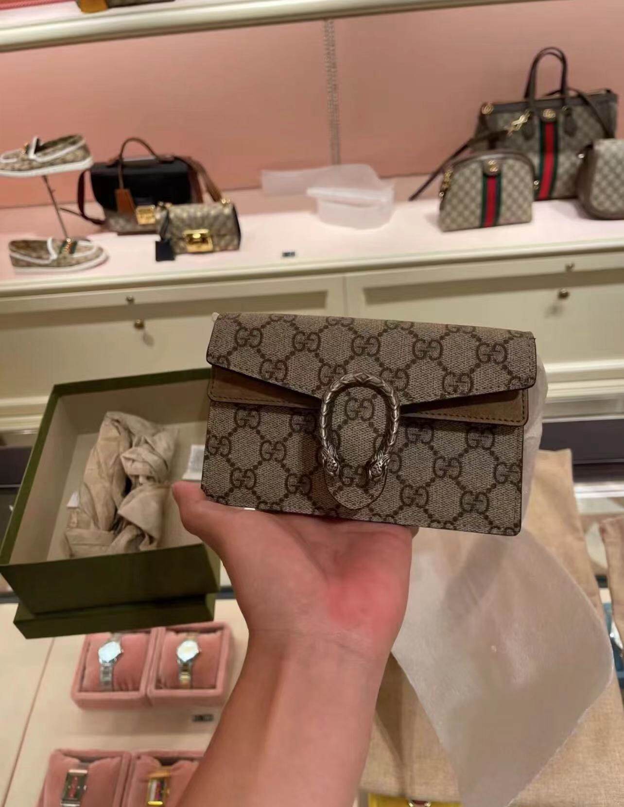 Сумка Сумка бак 美国代购适用于gucci/古驰女士迷你老花dionysus酒神包斜挎单肩包 GUCCI/Dionysus