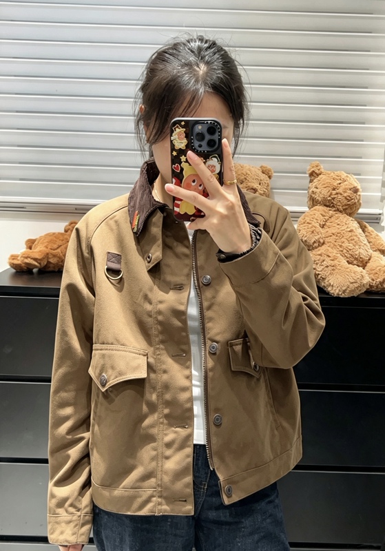 Zhang Yunlong's Same Style Co-Branded Spey Barn Style Pure Cotton Vintage Workwear Oil Wax Jacket Hooded Trench Coat Cotton Jacket